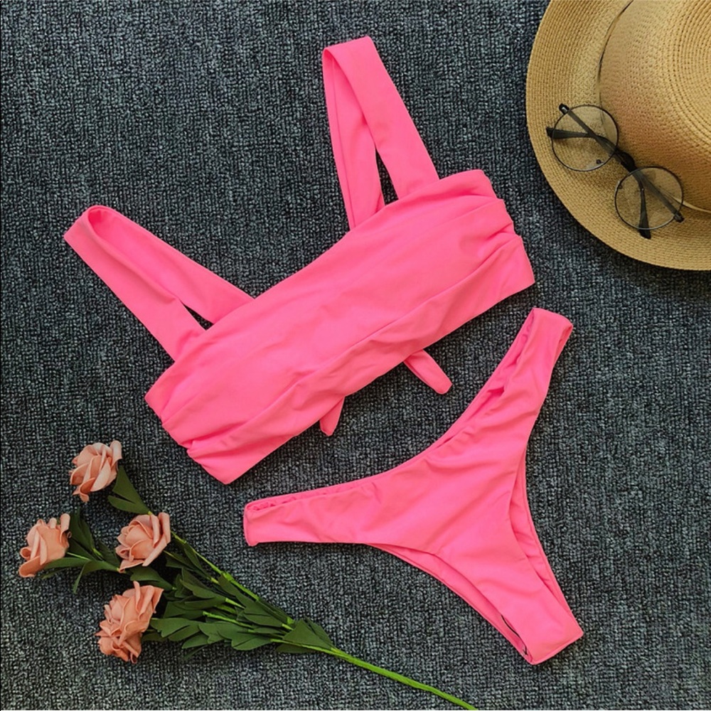 904 pink Knot Swimsuits - Picture 4 of 5